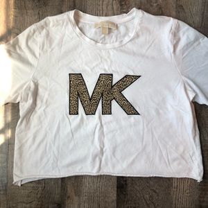 Michael Kors cropped tee, sz medium